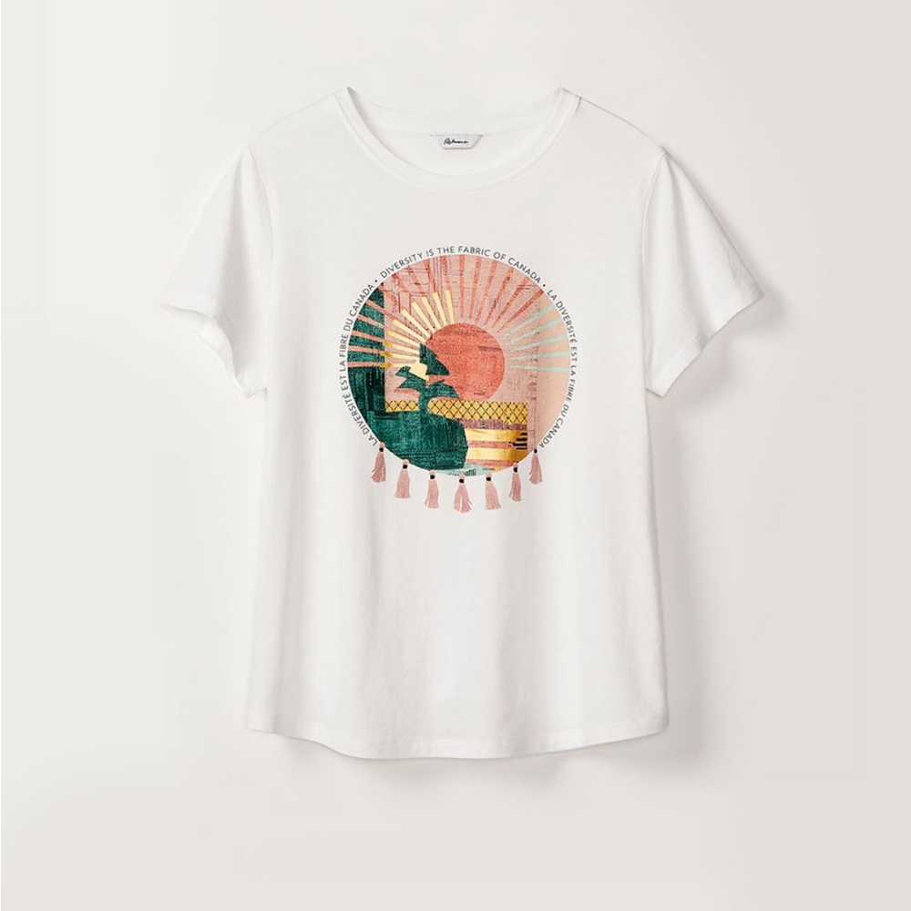 NWT Mariana Mazza Reitmans Women White Shirt Sz XL